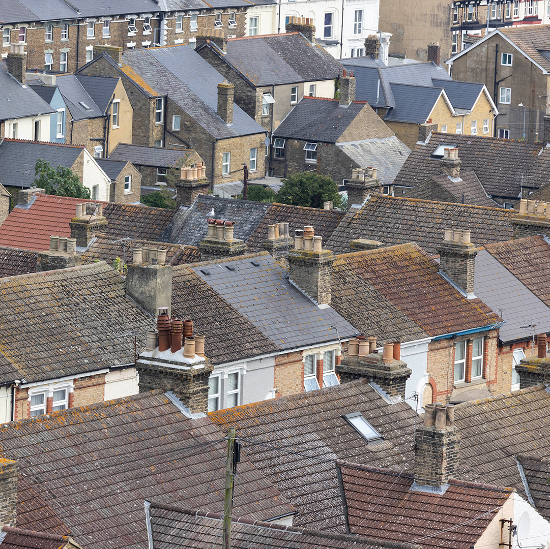 image of housing rooftops